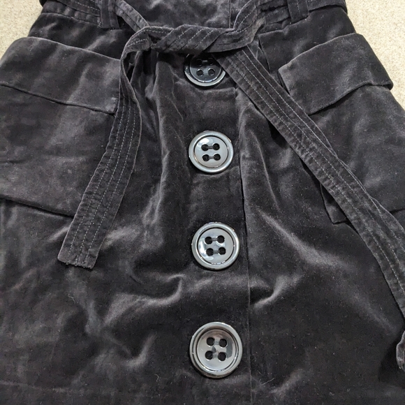 Anthropology Elevenses Black Velvet Skirt - Picture 3 of 6